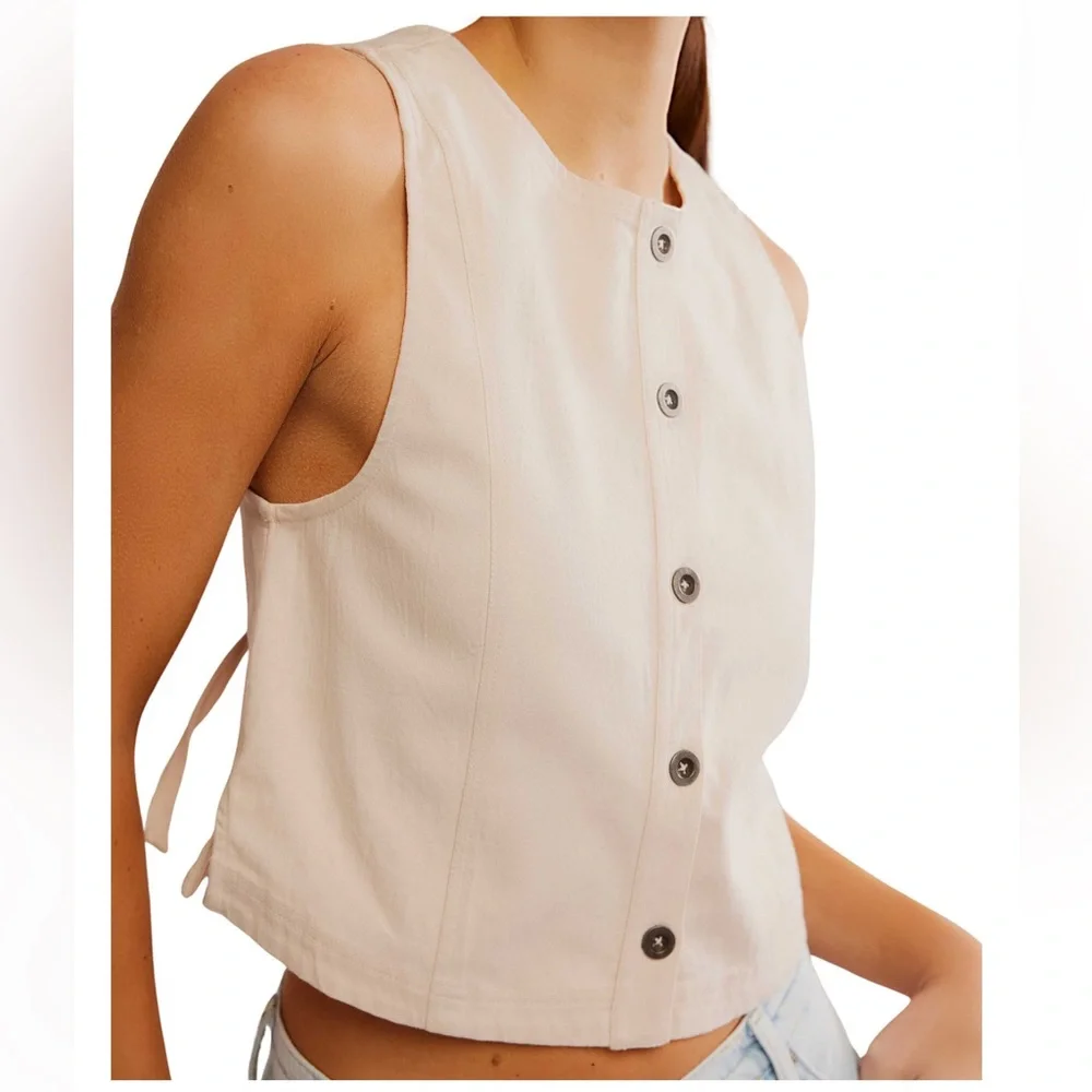 Free People Women's Blake Vest‎ Top, Size LARGE